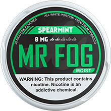 Moist Spearmint Mr Fog Nicotine Pouches | 4/8mg