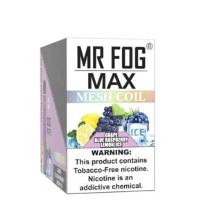 Mr Fog Max Grape Blue Raspberry Lemon Ice 1000 Puffs Vape