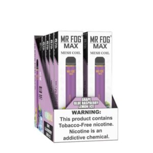 Mr Fog Max Grape Blue Raspberry Lemon Ice 1000 Puffs Vape